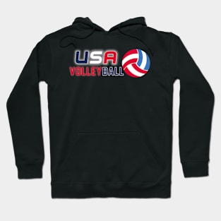 Usa Colors And Volleyball Hoodie